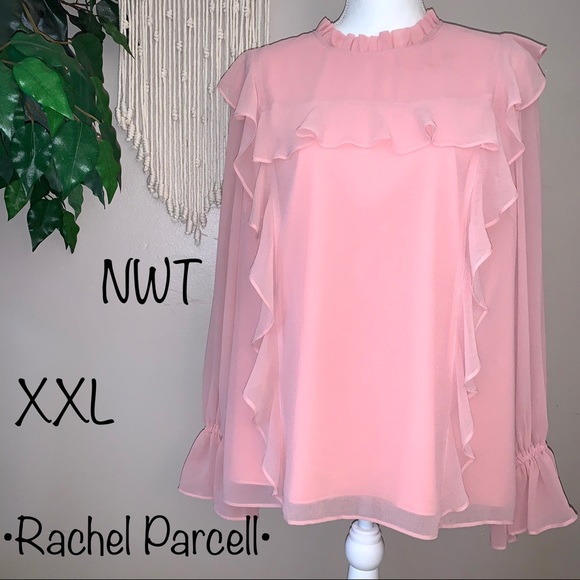 Rachel Parcell Tops - NWT Rachel Parcell Pink Ruffle Top, Size XXL